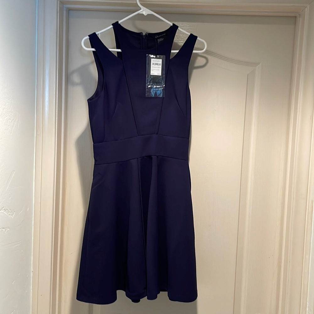 Brand new Armani Exchange Evening Blue Dress - Textured Fit and Flare